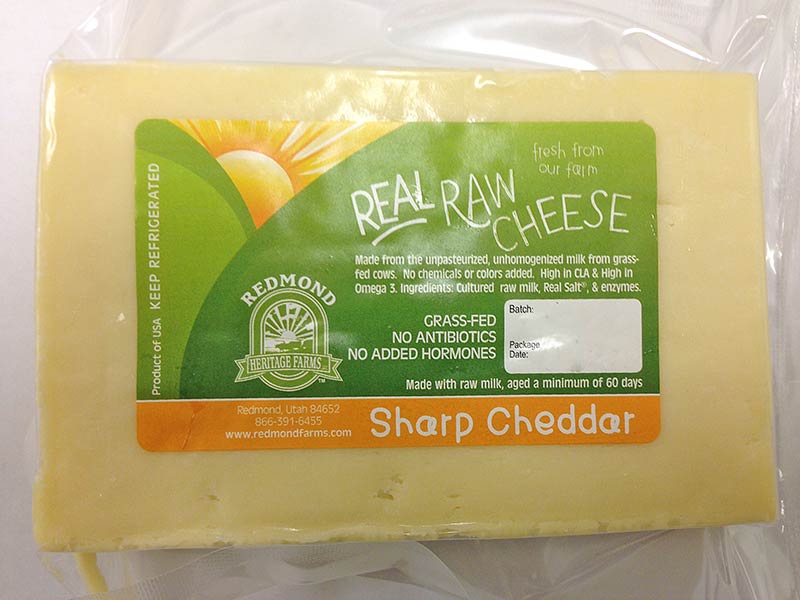 Sharp Cheddar Cheese Redmond Heritage Farms